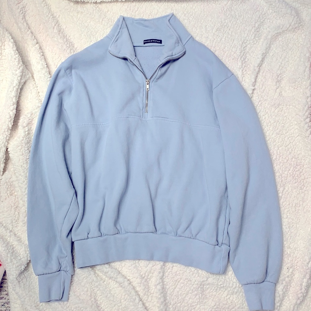 light blue brandy melville zip up jacket
